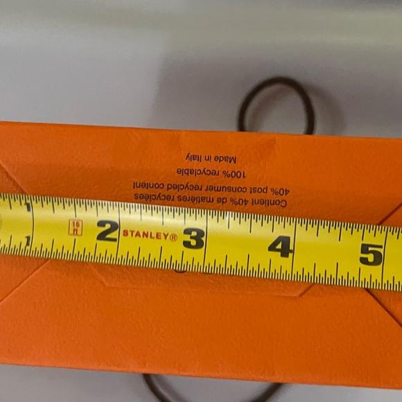 Empty Hermes orange gift bag 8.5"x3"x6" - Picture 5 of 5